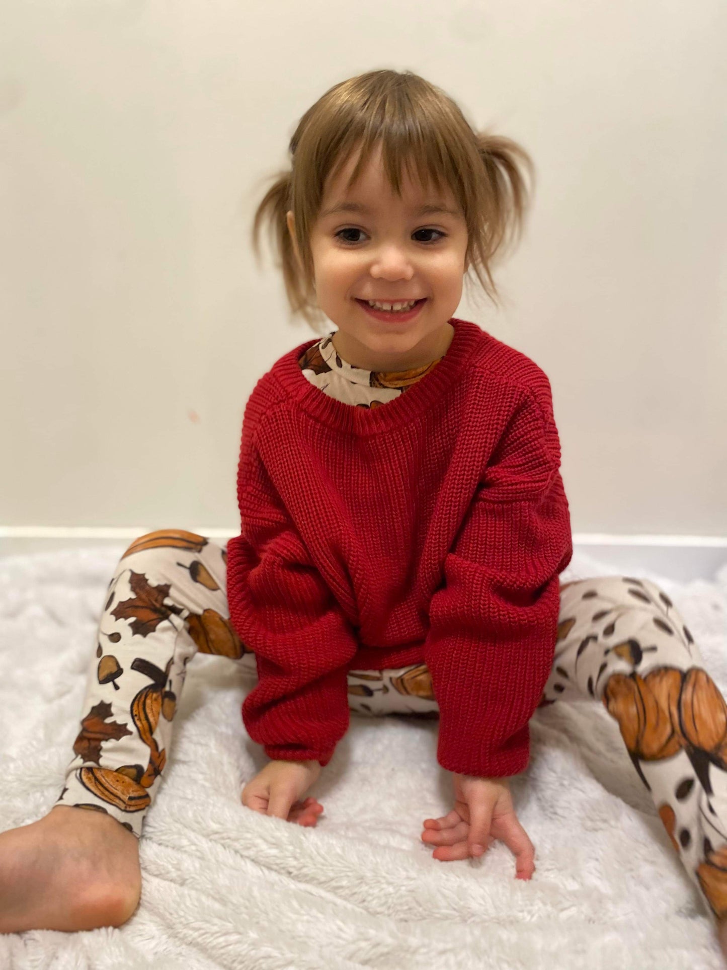 Cotton Knit Sweater - Red