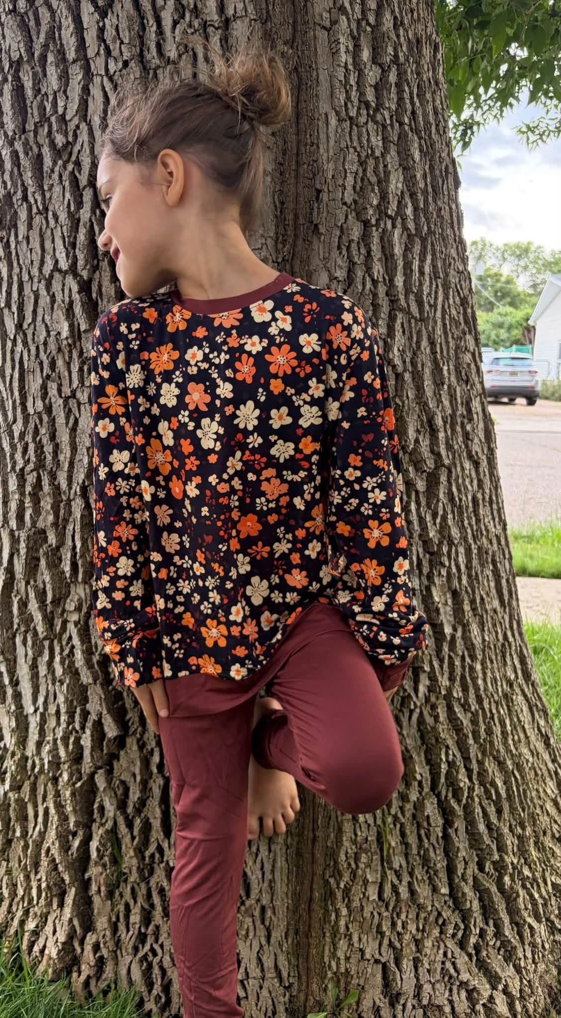 Autumn Bloom - Kids Sweater Shirt & Leggings