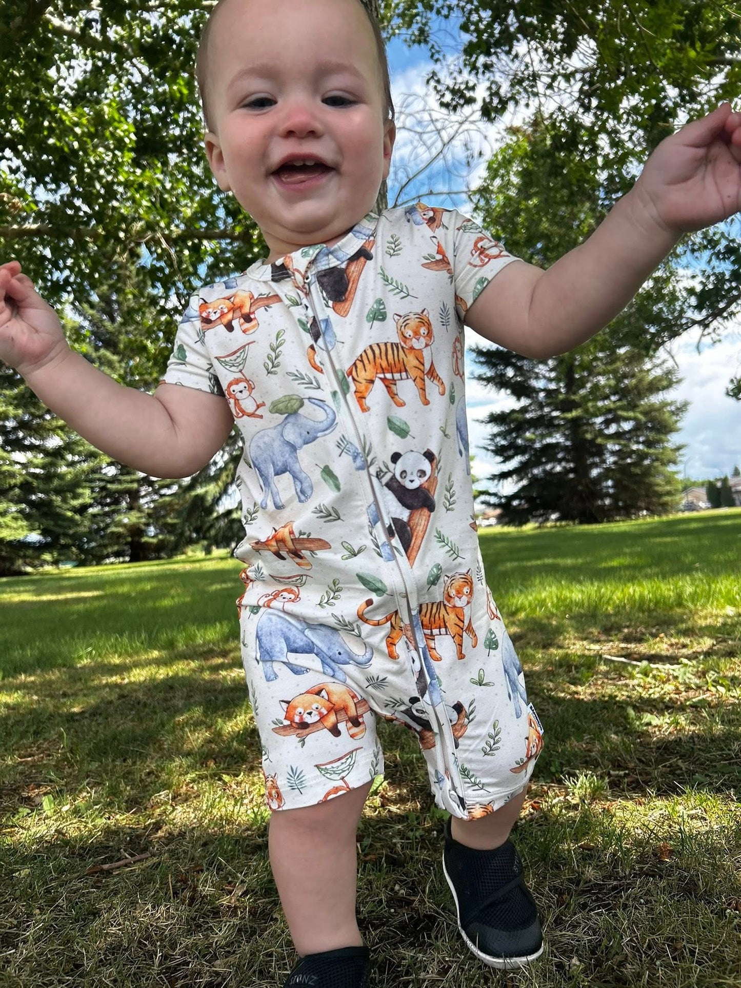 A Day at the Zoo - Shortie Romper