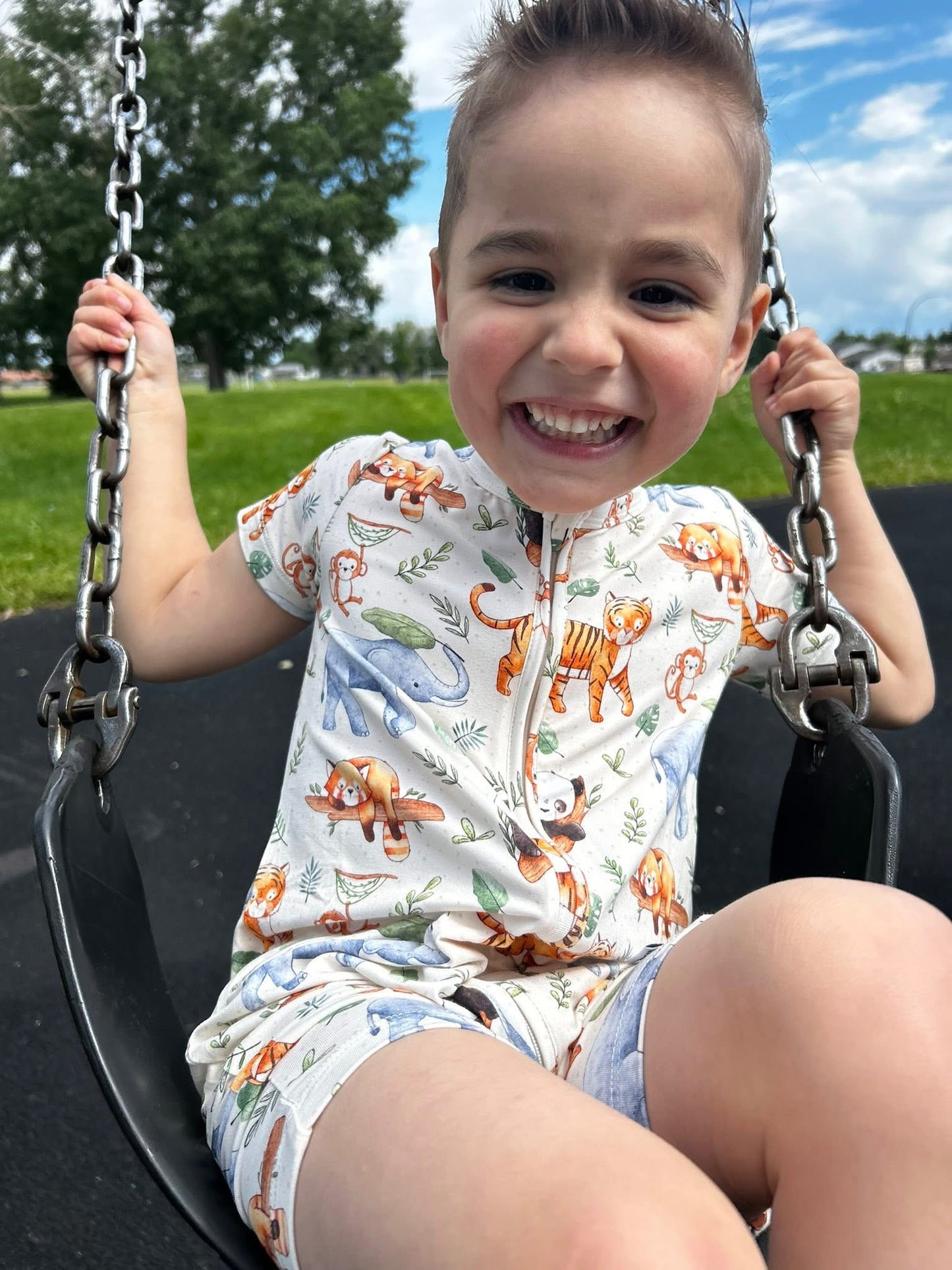 A Day at the Zoo - Shortie Romper