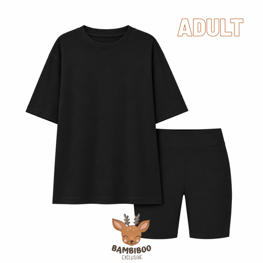 Obsidian - Adult Oversized Tee & Biker Shorts PREORDER