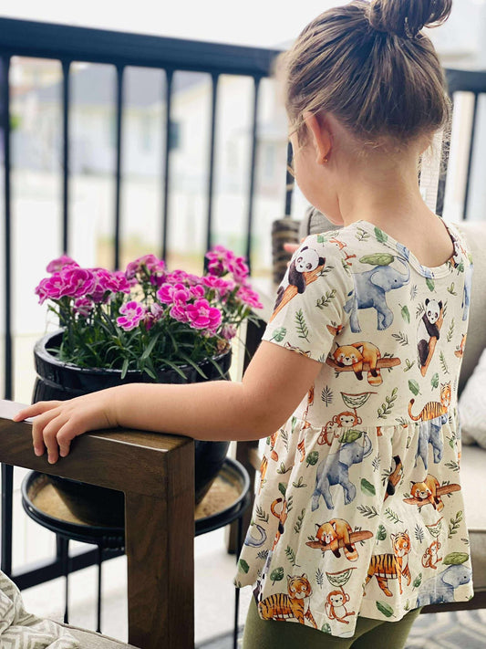 Day at the Zoo - Peplum Set