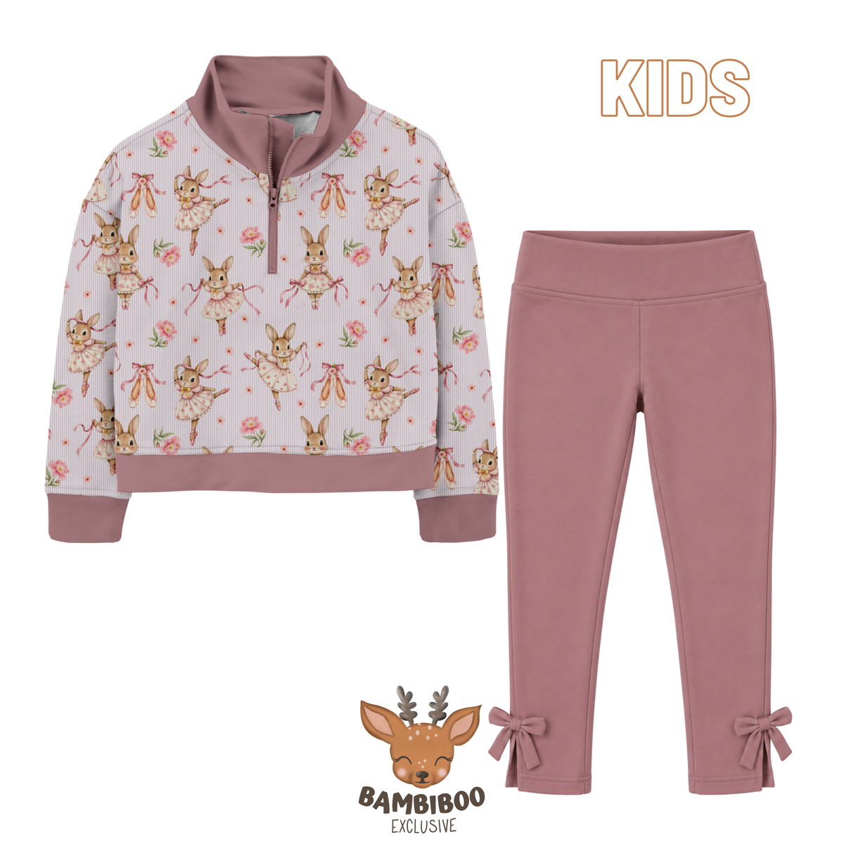 Rosie Rabbit Ballet - 3/4 Zip Sweater & Legging Set PREORDER