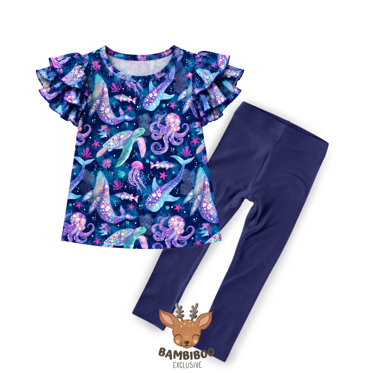 Blooming Tides - Ruffle Shirt Set PREORDER