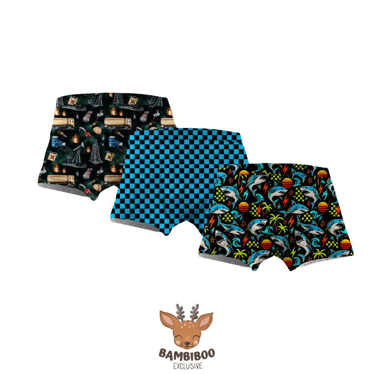 Mixed Rigged Up & Neon Jaws - Boxers (3pk)