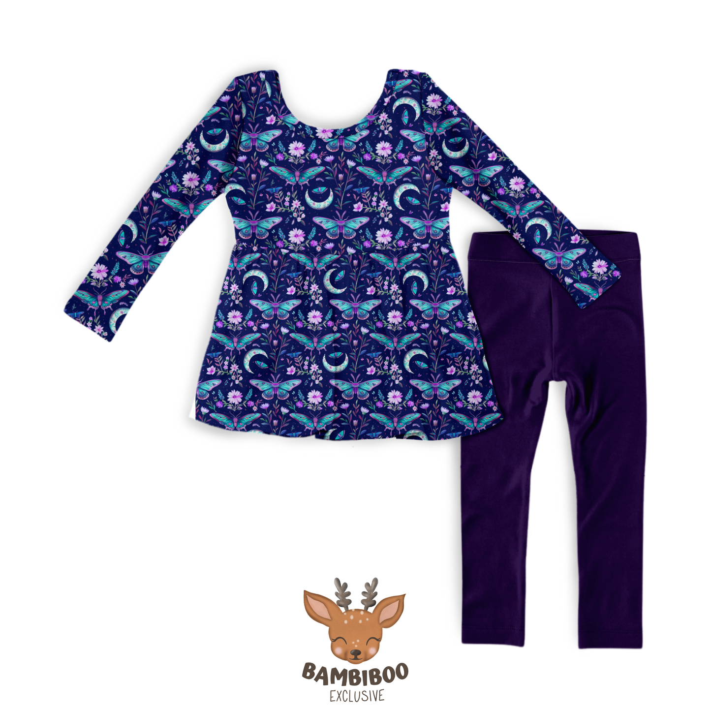 Midnight Flutter - Peplum & Leggings PREORDER