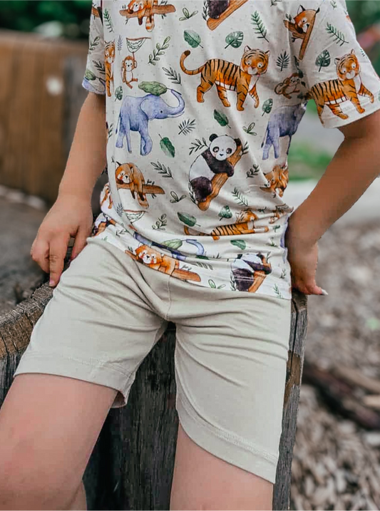 Tan - Biker Shorts