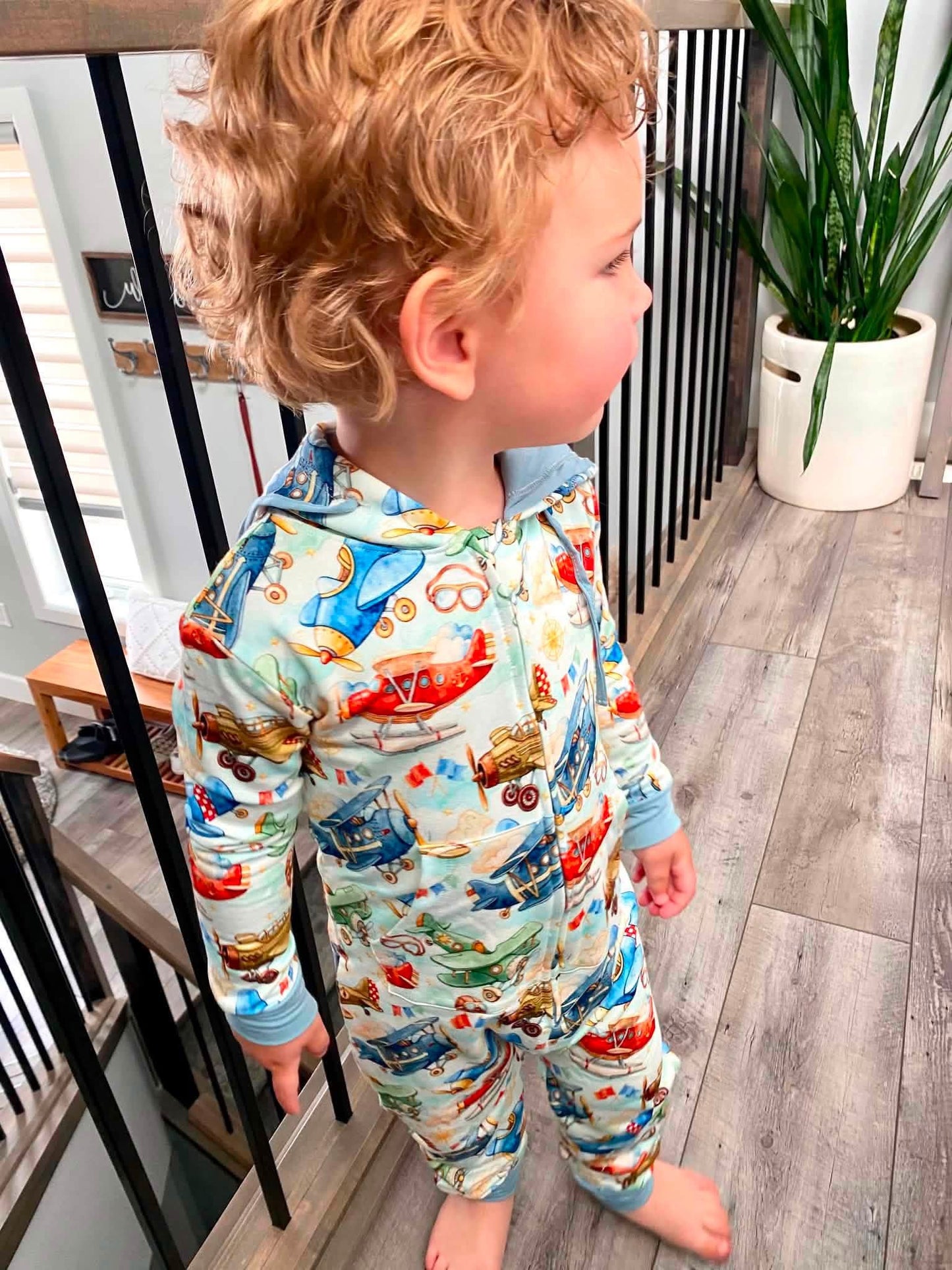 Vintage Planes - Hooded Romper