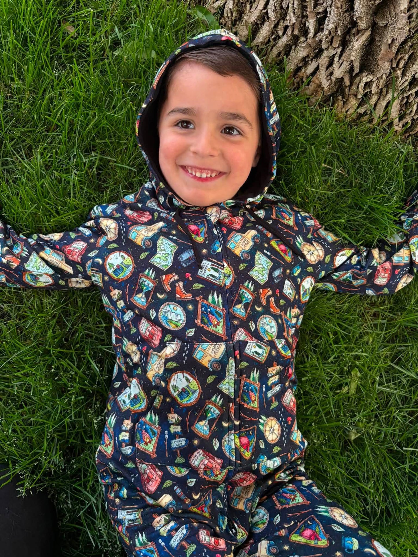 Cozy Camper - Hooded Romper