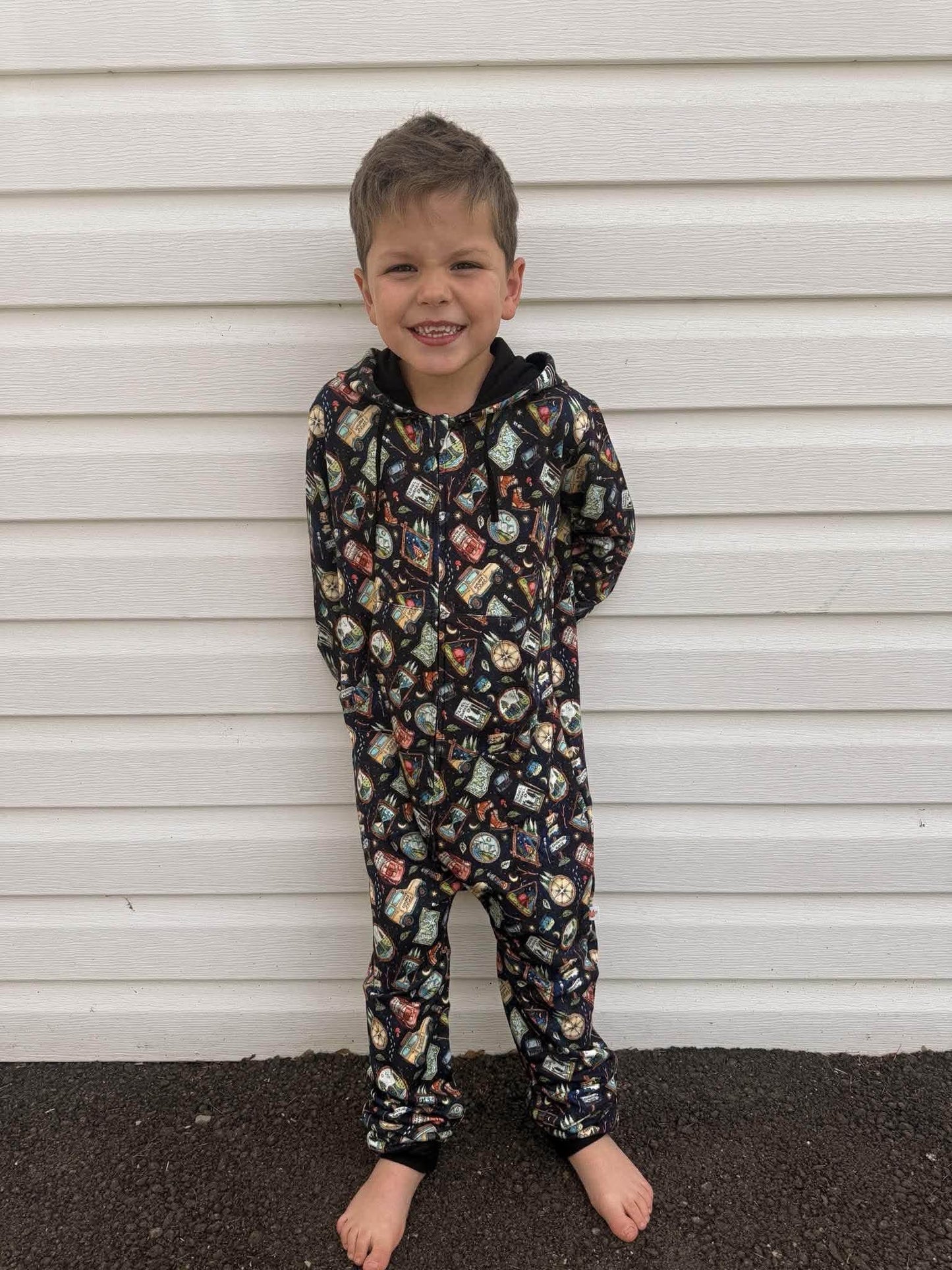 Cozy Camper - Hooded Romper
