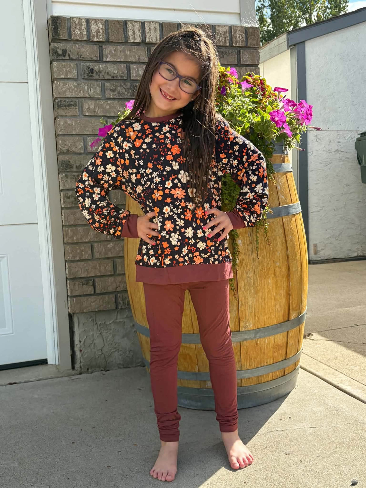 Autumn Bloom - Kids Sweater Shirt & Leggings
